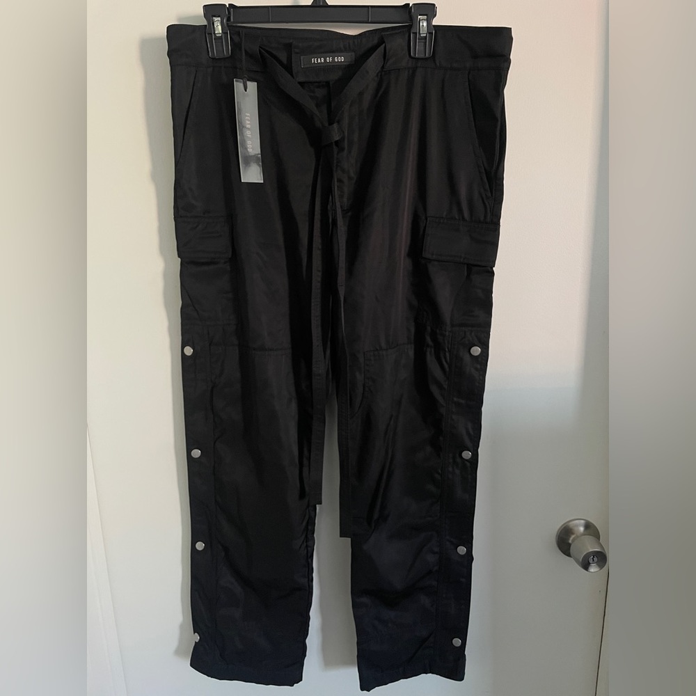 Fear Of God 34W Medium Sixth Collection Nylon Cargo Pants Tags  Cobrax Snap RIRI
